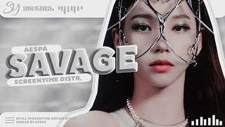 AESPA -「 SAVAGE 」- Full Screentime Distribution 「 SOOYU 」