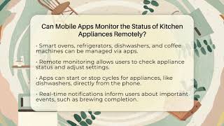 Can Mobile Apps Monitor the Status of Kitchen Appliances Remotely? - Home Appliance Report