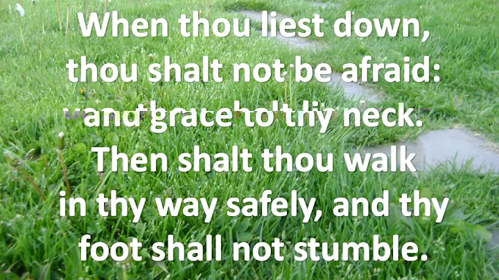 Proverbs 3:21-24, Keep sound wisdom and discretion,KJV, singalong w/lyrics, key of D