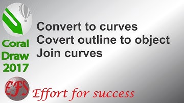 Corel draw 2017 class 80  convert to curves, convert outline to object, and  join curve  Urdu/Hindi