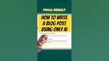 How to write a blog post With AI