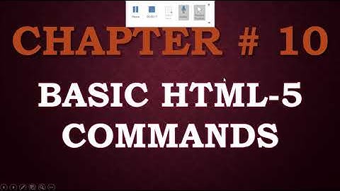 Computer Class 7 Chapter 10 Basic HTML-5 Commands Lecture 1