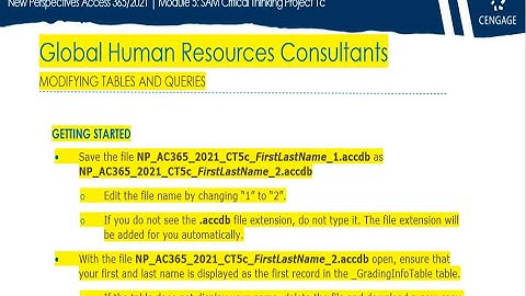 NP Access 3652021 Module 5 SAM Critical Thinking Project 1C Global Human Resources Consultants