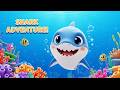 Little Shark’s Ocean Adventure 🦈🌊 | Fun Kids Song &amp; Nursery Rhyme