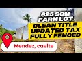 V1219-26 MARKDOWN PRICE 6.5M ‼️Mendez cavite Residential farm lot 625 sqm clean title fully fenced