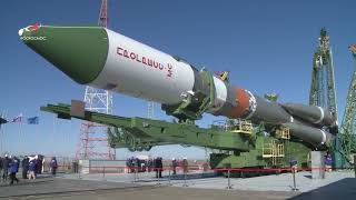 Roll Out of Soyuz-2.1a launch vehicle with Progress MS -11 and Ready for Launch!!