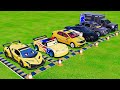 POLICE COLORFULL - TRANSPORTING POLICE CARS, AMBULANCE VEHICLES, FIRE TRUCK WITH TRUCK - FS22 #390