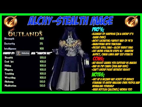 Alchy-Stealth Mage *Pro Builds* Most Lucrative PK Meta UO Outlands (Ultimate PvP Guide)