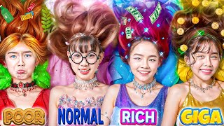 Poor Vs Rich Vs Giga Rich Vs Normal Girl At Sleepover Party! Who Is The Best?
