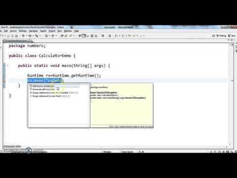 How to open calculator using java program?
