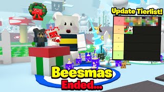 Beesmas Ended Exactly 1 Year Ago Today. + The BEST Beesmas Update Tierlist! (Bee Swarm Simulator)