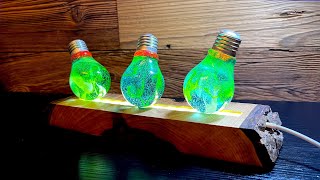 Epoxy Resin Light Bulb Lamp - Resin Art