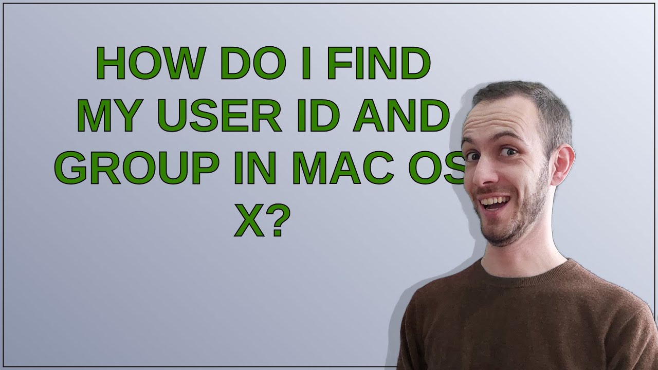 How do I find my user ID and group in Mac OS X?