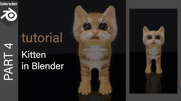 3d cat in Blender - tutorial with comments - part4