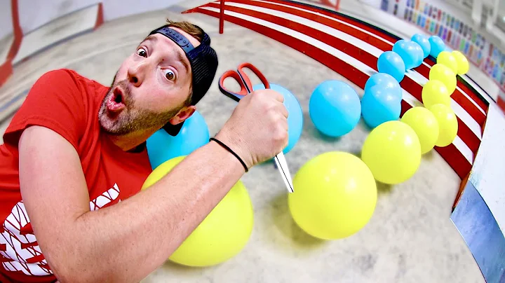 EXTREME BALLOON POP RACING! (In The Skatepark)