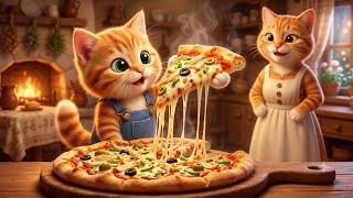 Ginger & Tiny Make Homemade Chicken Pizza 🍕 | Cozy Cat ASMR • Cottagecore Cooking