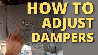 HOW TO ADJUST DAMPERS | WHERE ARE THE DAMPERS ON THE FURNACE?