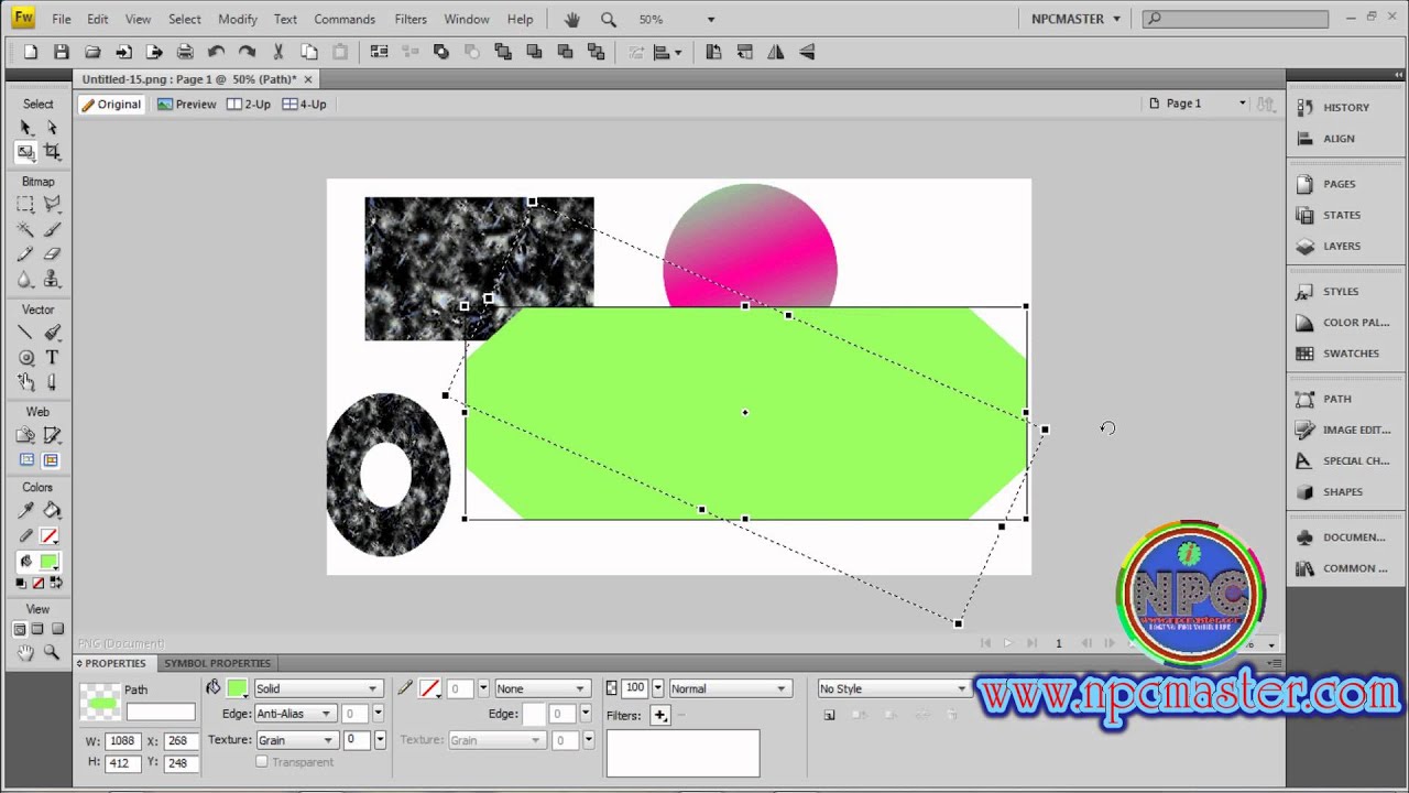 19 How to use Scale Tool in Adobe Fireworks CS4 Sinhala HD - YouTube