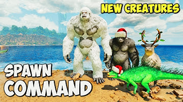 Winter Wonderland ALL New Creatures Spawn COMMAND in ARK Survival Ascended