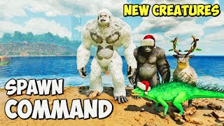 Winter Wonderland ALL New Creatures Spawn COMMAND in ARK Survival Ascended