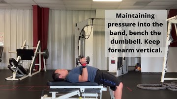 DB Bench Press with Banded External Rotation