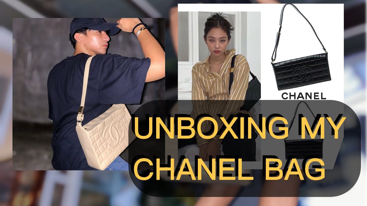 Chanel Vinyl Chocolate Gold Chain Bar Bag · INTO