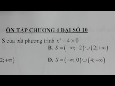 Toán 10 - Ôn Tập Chương 4 Đại Số 10 - Siêu Dễ