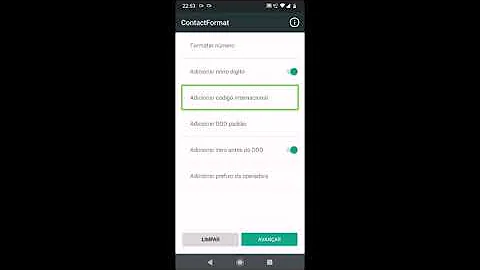 Como digitar o número com o código do país?