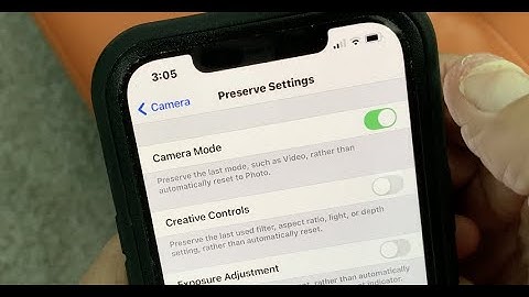How to preserve camera mode setting to Video on iPhone 12 Pro max