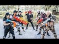 LTT Films : Captain Warriors Black Man Nerf Guns Fight Criminal Group Tiger Mask Red