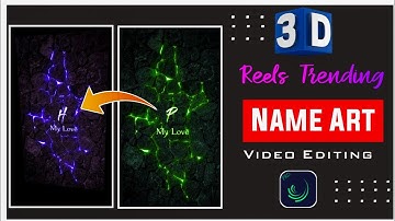 Instagram Reels Trending Name Art Video Editing|3D Name Art Status Video Editing In Alight motion
