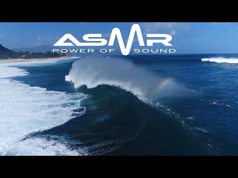 ASMR - SURFING, RELAXING MUSIC AND OCEAN SOUNDS. BANZAI PIPELINE