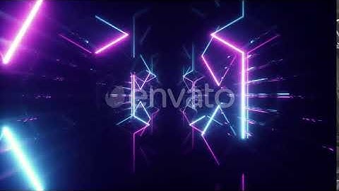Abstract Colorful Flying in Futuristic Corridor with Hexagons | Motion Graphics - Envato elements