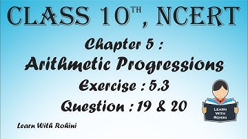 Arithmetic Progressions | Ch 5 | Ex-5.3 | NCERT | Q- 19 & 20 | 10th | Maths | Tamil