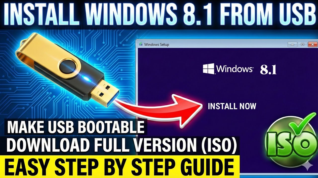 How to Install Windows 8.1 from USB (Easy Step-by-Step Guide). - YouTube