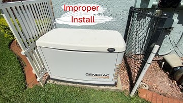 Improper Generac Generator Install - Things I Found Wrong