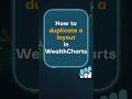 How to duplicate a layout in WealthCharts #wealthcharts #shorts