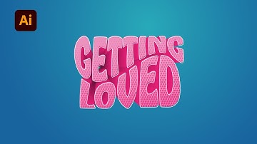 How To Make A Vector Half Dot Effect In 3D Text Typography Tutorial In Illustrator #illustrator