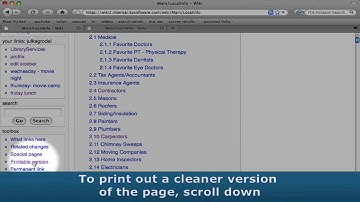 MediaWiki: Printing a Wiki Page