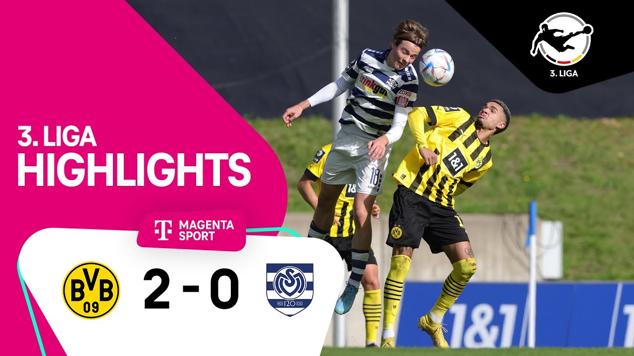 Borussia Dortmund II MSV Duisburg Highlights 3. Liga 22/23 YouTube