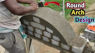 Amazing Round Arch Design Cement Sand And Brick Leyaring