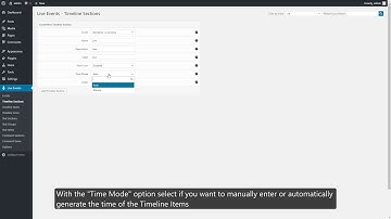 Live Events - Create a Timeline Section