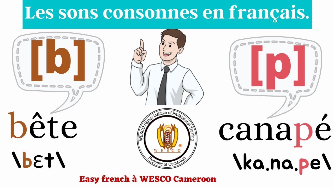 La prononciation des CONSONNES [b] et [p] en français. (leçon 14)