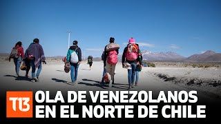 Pueblos nortinos al borde del colapso: 150 venezolanos cruzan diariamente la frontera chilena