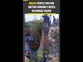 Viral video shows people collecting currency notes from sewage water