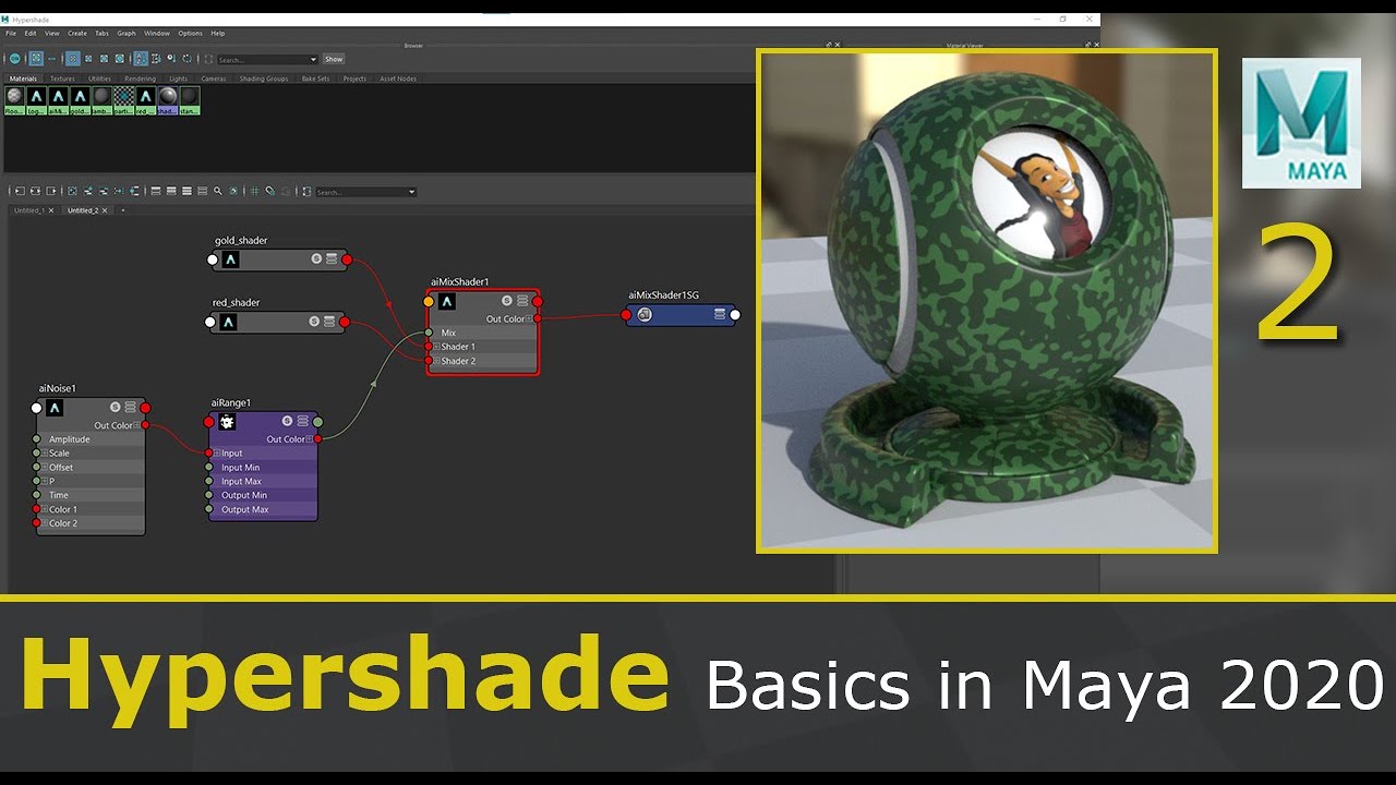 Hypershade Basics In Maya, Important Arnold Nodes