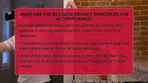 What Are The Key Data Privacy Principles For AI Compliance? - Talking Tech Trends