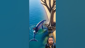 The dolphin watered the tree and the pigeon built its nest on the same tree.😭 #ai #tree #pigeon