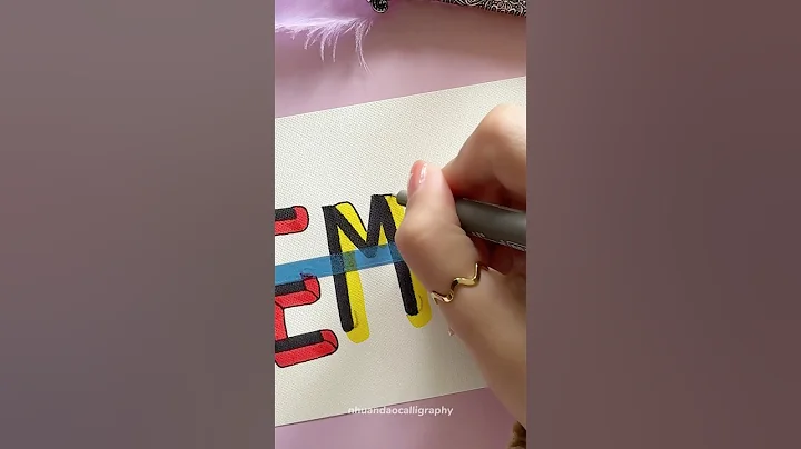 Name Lettering Idea 🥰 #shorts #nhuandaocalligraphy #lettering