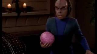 TNG Worf gets hit by a water balloon (First Born)